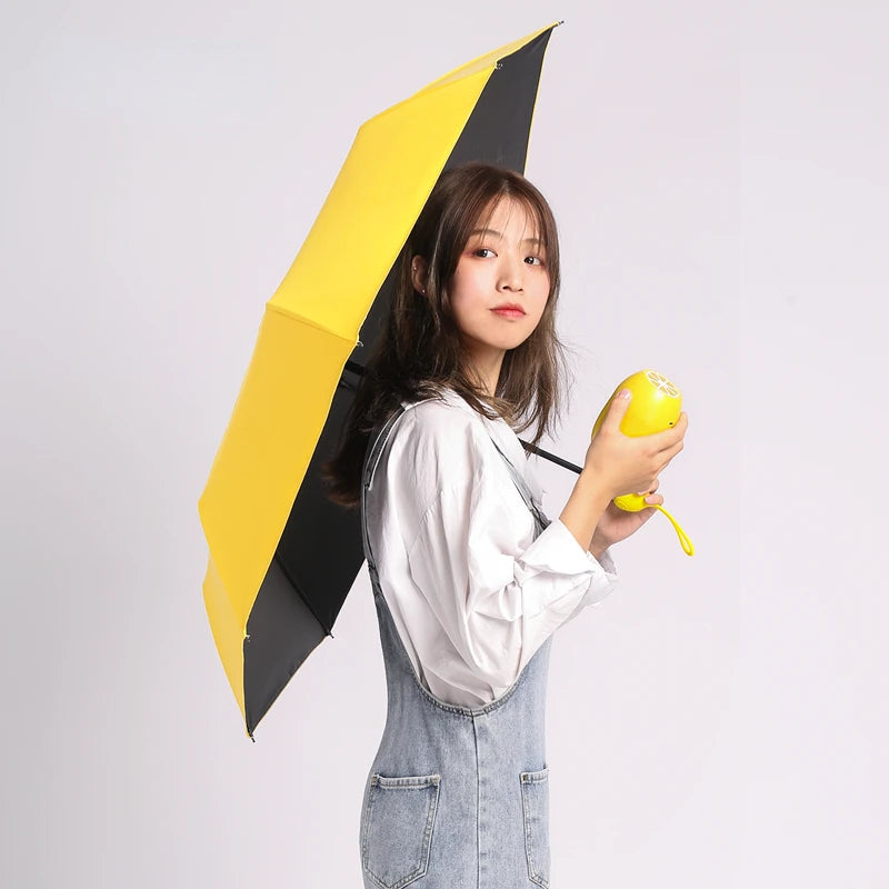 Folding Umbrella Automatic Sunscreen Sun Umbrella Women's Color Girl Cute Handle Umbrella Automatic Umbrella for Rain& Windproof