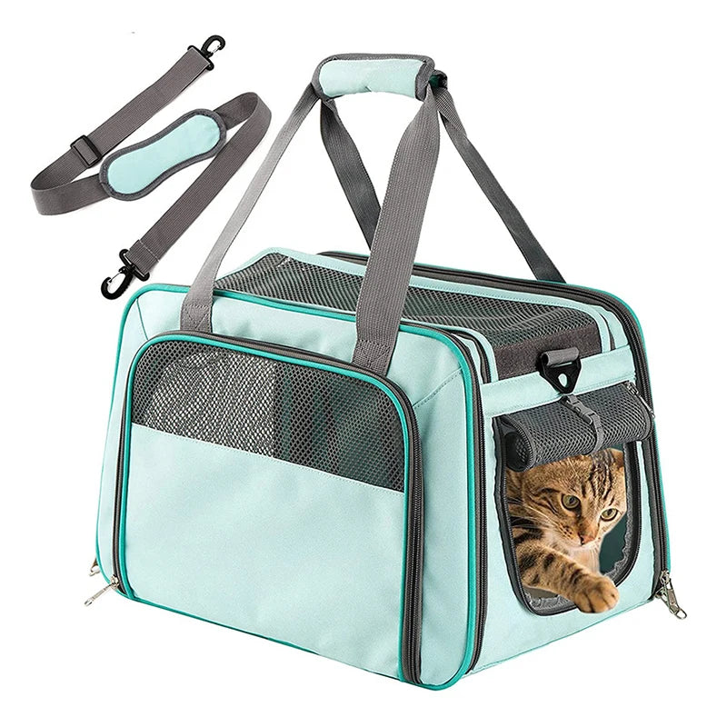 Small Medium Cats Puppies TSA Airline Approved Carrier Soft Sided Travel Puppy Carrier Pet Carrier Bag