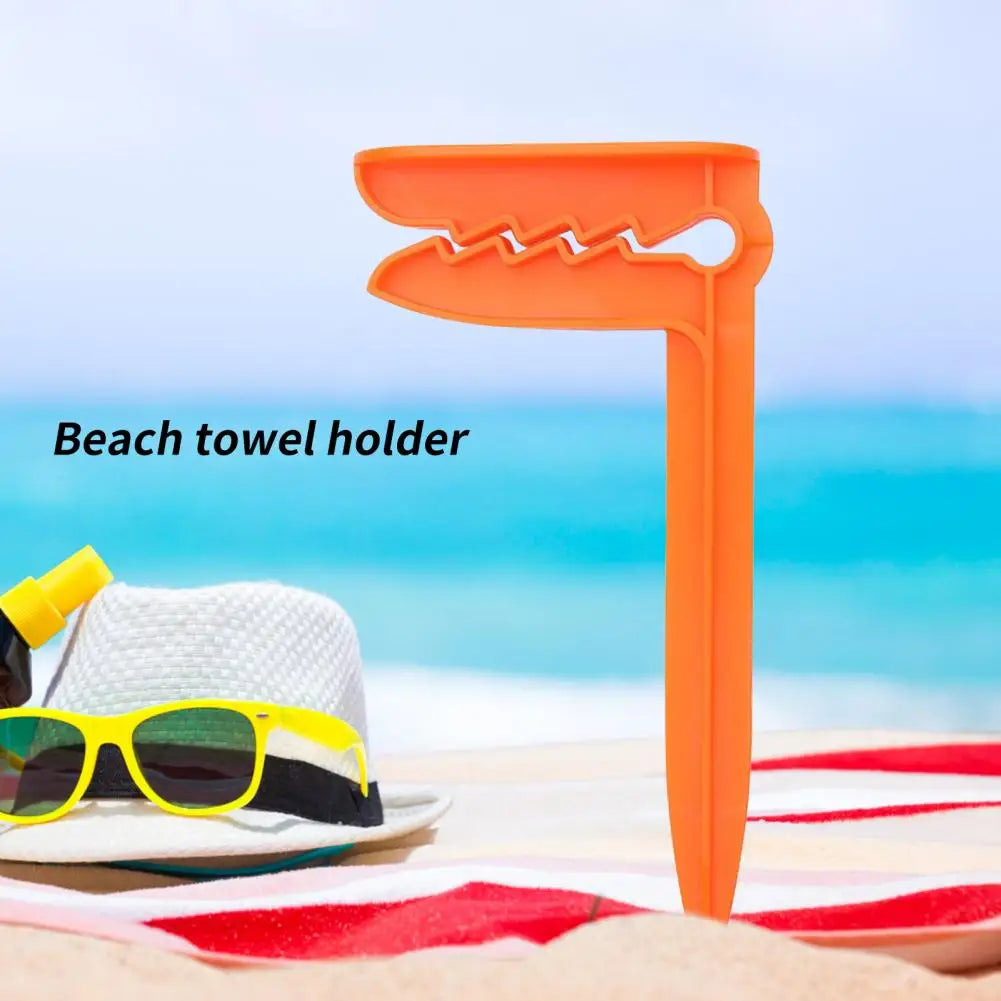 4Pcs  Beach Towel Clip Camping Mat Clamp  Clothespins Sheet Holder Useful Camping Beach Mat Clamp Lightweight for Beach