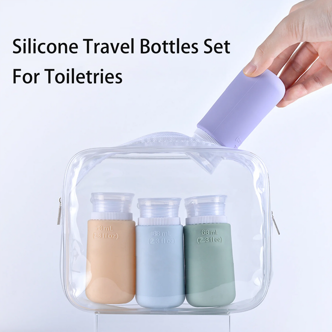 Travel Bottles,TSA Approved Portable Leak Proof Bottles, Silicone Squeezable Containers, Travel Accessories Refillable Bottles