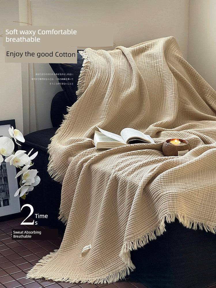 Cotton Knitting Fancy Decorative Retro Living Room Blanket