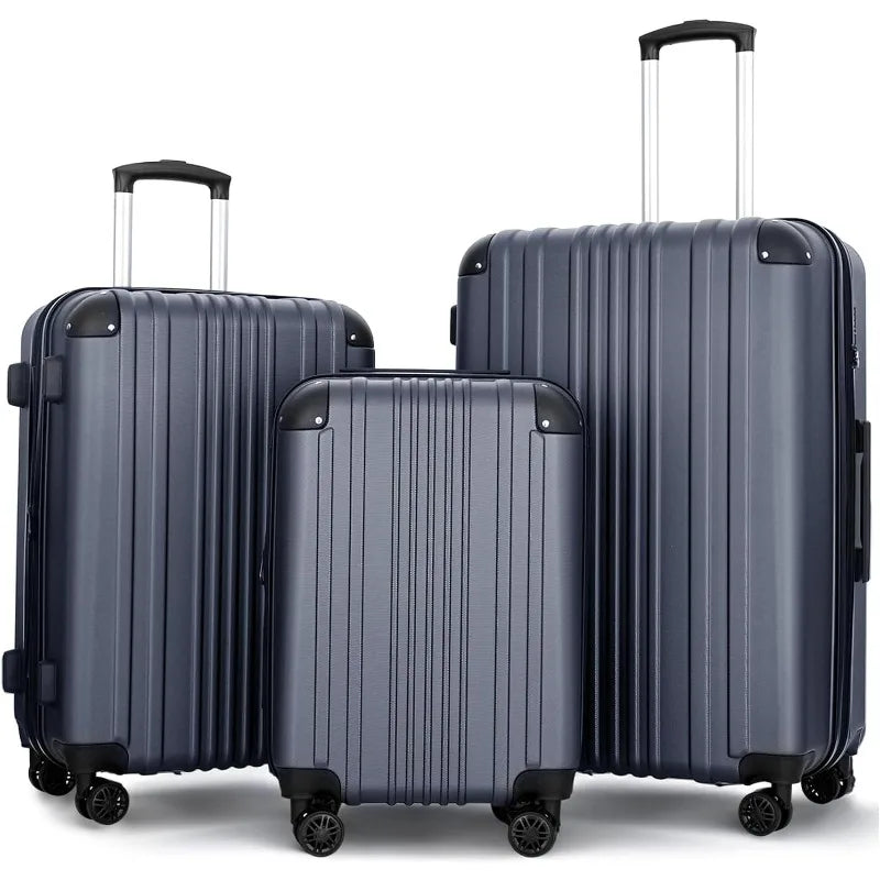 Luggage Sets 3 Pieces Expandable with Spinner Wheels Hard Suitcases Lightweight with Wheels Travel Luggage TSA Approve