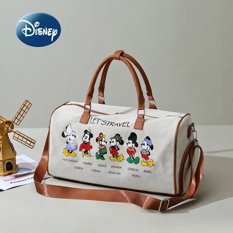 Disney Mickey New Travel Tote Bag Luxury Brand Fashion Travel Bag Cartoon Travel Storage Bag Large Capacity Multi Function