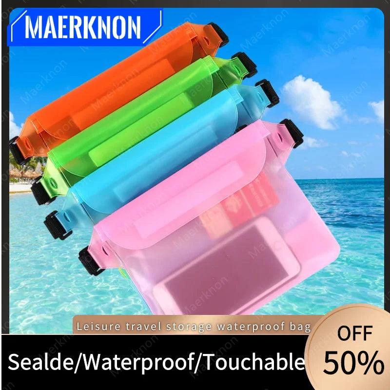 3 Layers High Waterproof Sealing Swimming Bag Large Size Transparent Underwater Dry Protection Bag For iphone mobile phone pouch