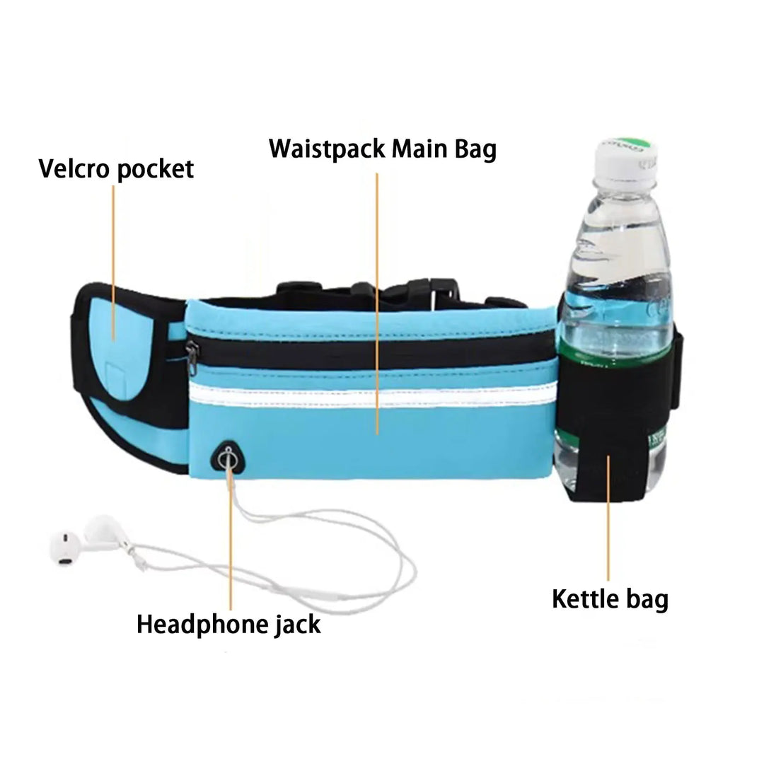 Women's sports waist pack, men's running phone storage bag, fitness belt, bike bag, carry-on bag,Travel multifunctional