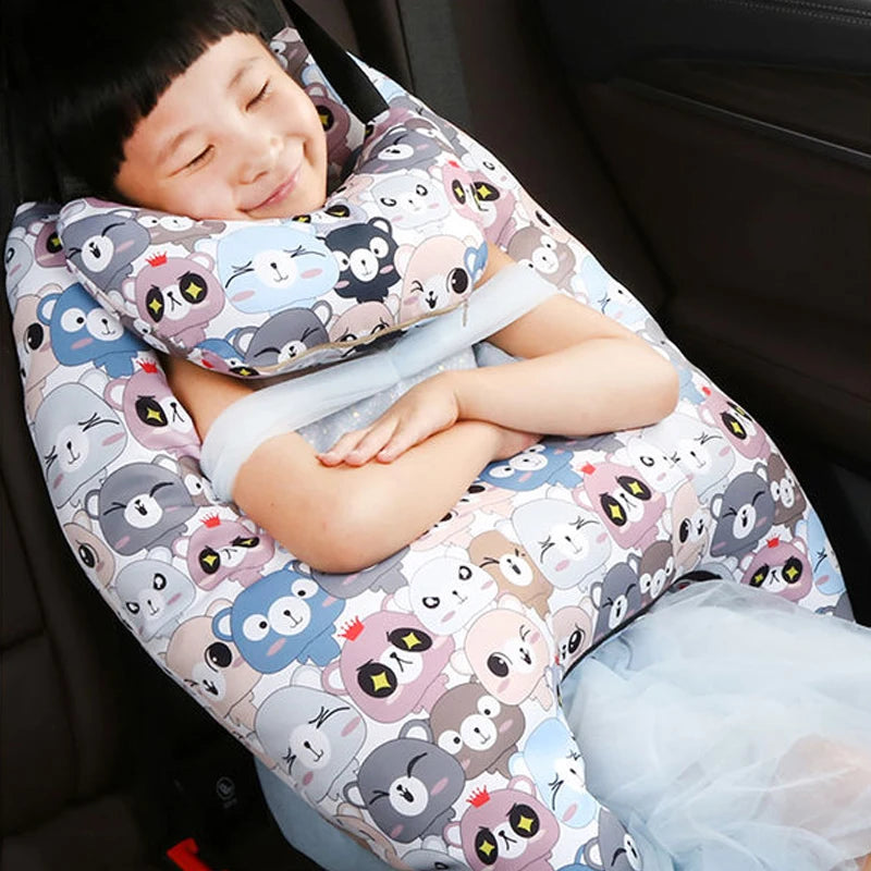 Cute Animal Pattern Kid Neck Head Support U-Shape Children Travel Pillow Cushion for Car Seat Safety Neck Pillow for Kids