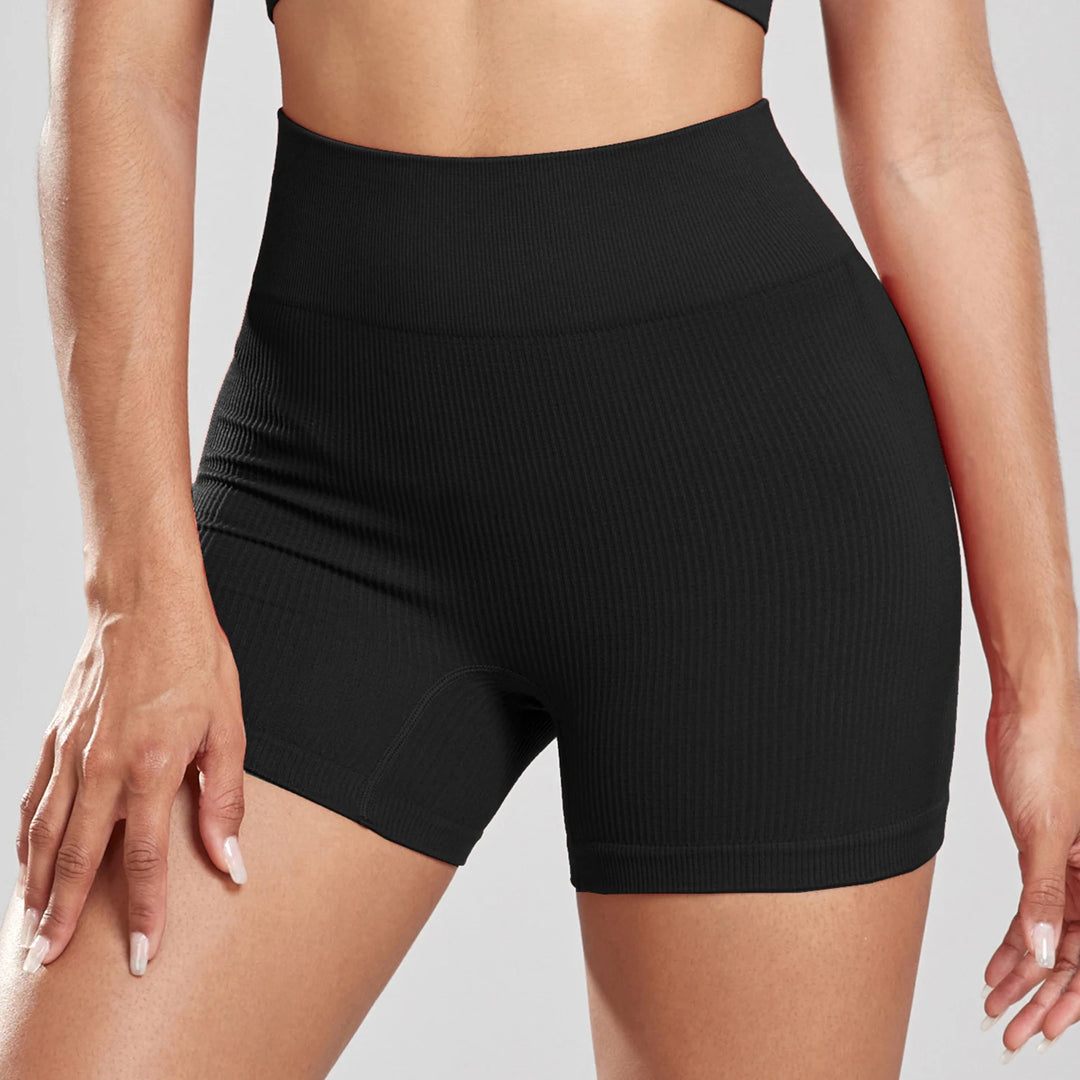 Thread Summer Shorts Woman Skinny Stretch High Waist Seamless Fitness Shorts Activewear Running Outdoors