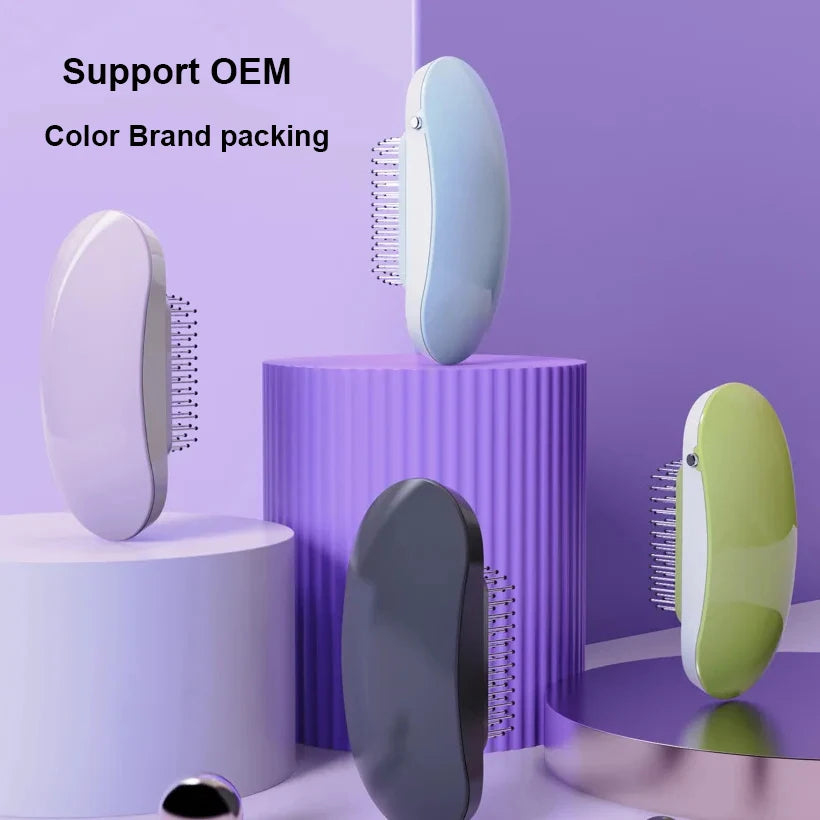 2024 NEW Unique Anti-static Ionic Hair Brush Protable Vibration Comb Negative Scalp Massager For Home Travel Styling Accessories