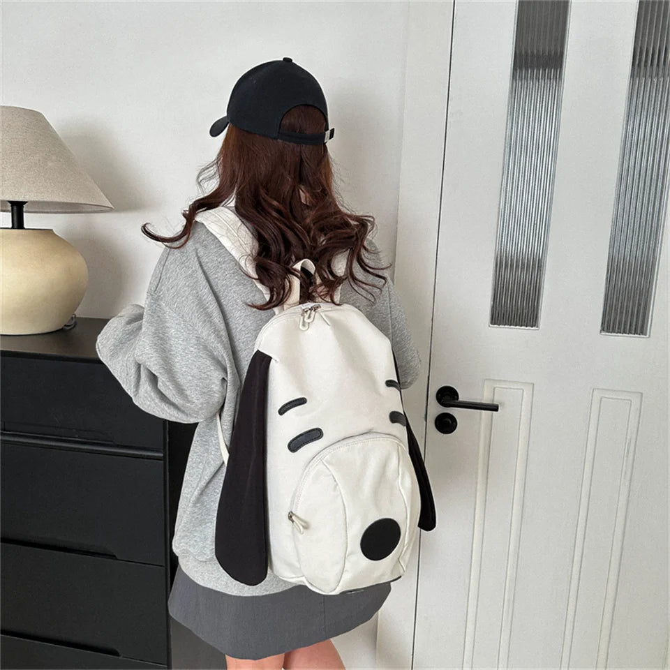 Cute Cartoon Simplicity Leisure Large-capacity Backpacks Women's Waterproof Knapsacks Oxford Cloth Versatile Commuting Rucksacks