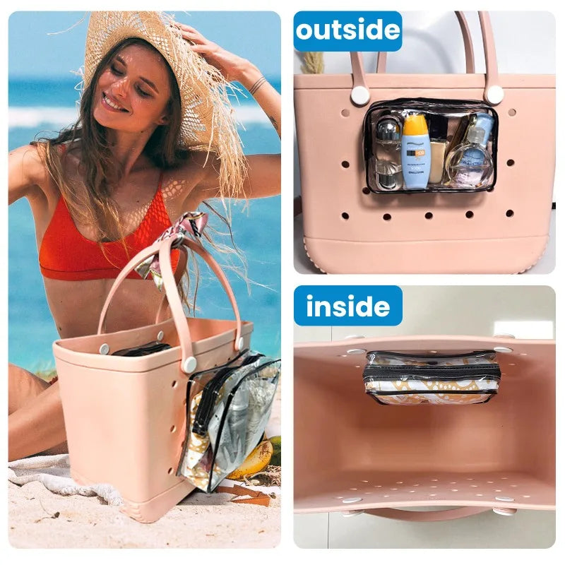 Large Organizer Bogg Bag Accessories EVA Rubber Waterproof Beach Basket Women Handbag Clear Insert Holder Bogg Bag Organizer