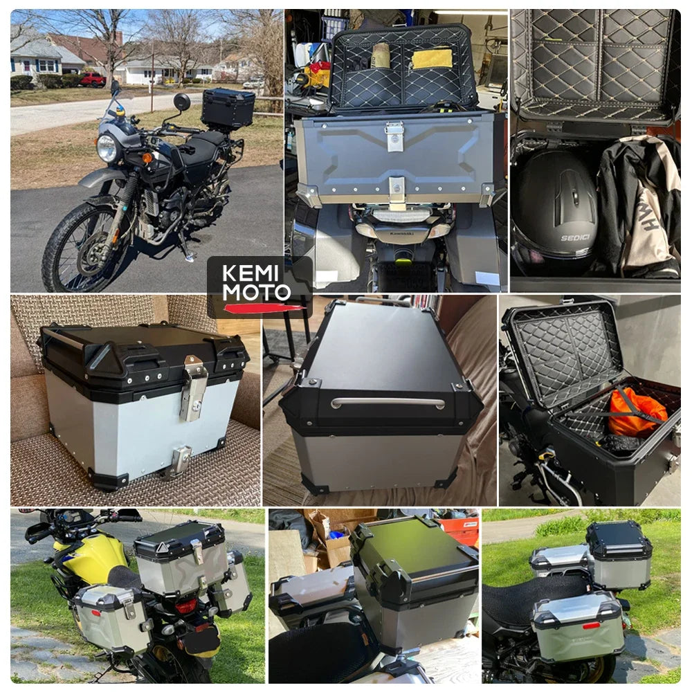 CNC Aluminum Motorcycle Helmet Box Trunk Top Case Travel Luggage Storage Box For BMW r1200gs adventure 1200 gs R1250GS ADV