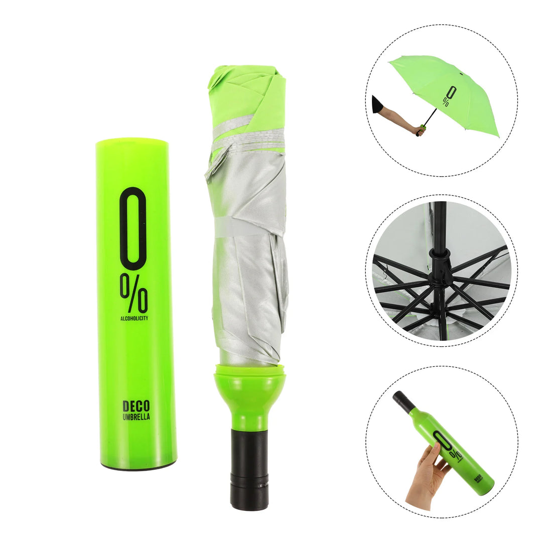 Umbrellas Bottle Unbrella Blocker Folding Rain for Camping Bottle-Shaped Sun UV