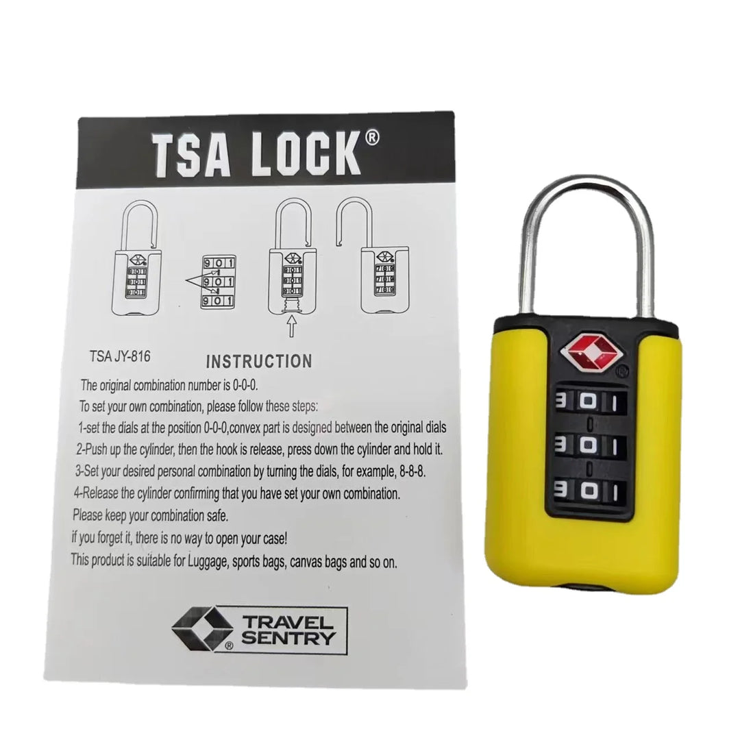 3 Digit Combination TSA  Approved Padlock Locks for Luggage Zipper Bag Suitcase Lockers Codes Travel Must Haves Essentials