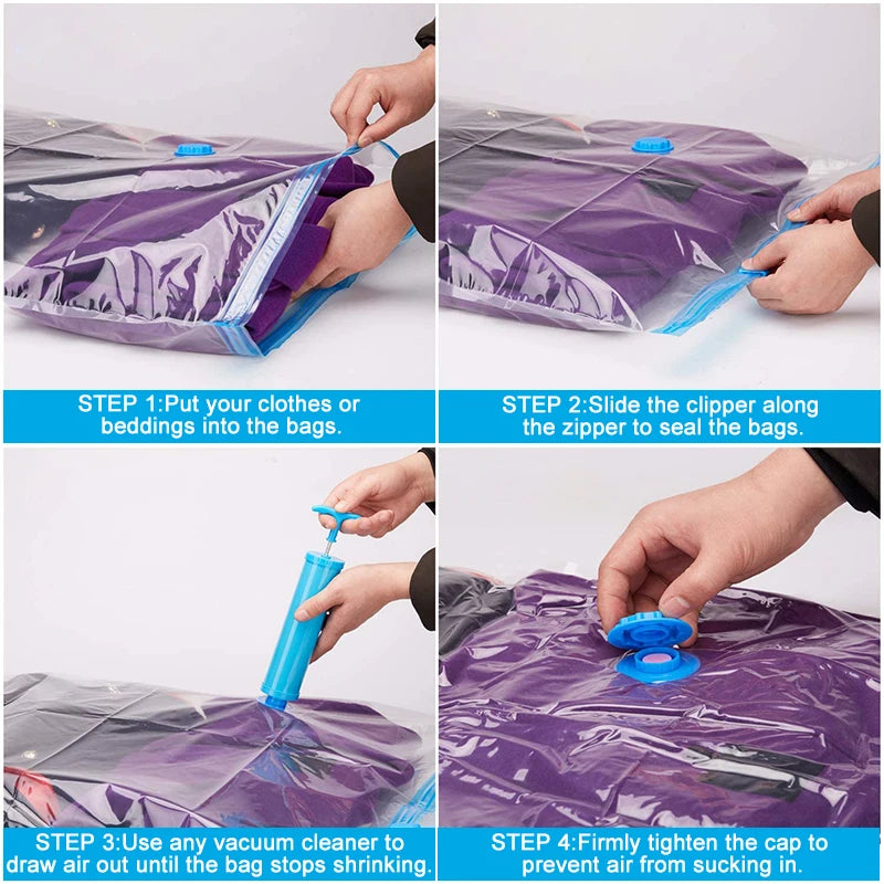 Vacuum Storage Bags Wardrobe Organizer Vacuum Seal Bag Space Saving Bags for Clothes Pillow Bedding Blanket Packaging Storager