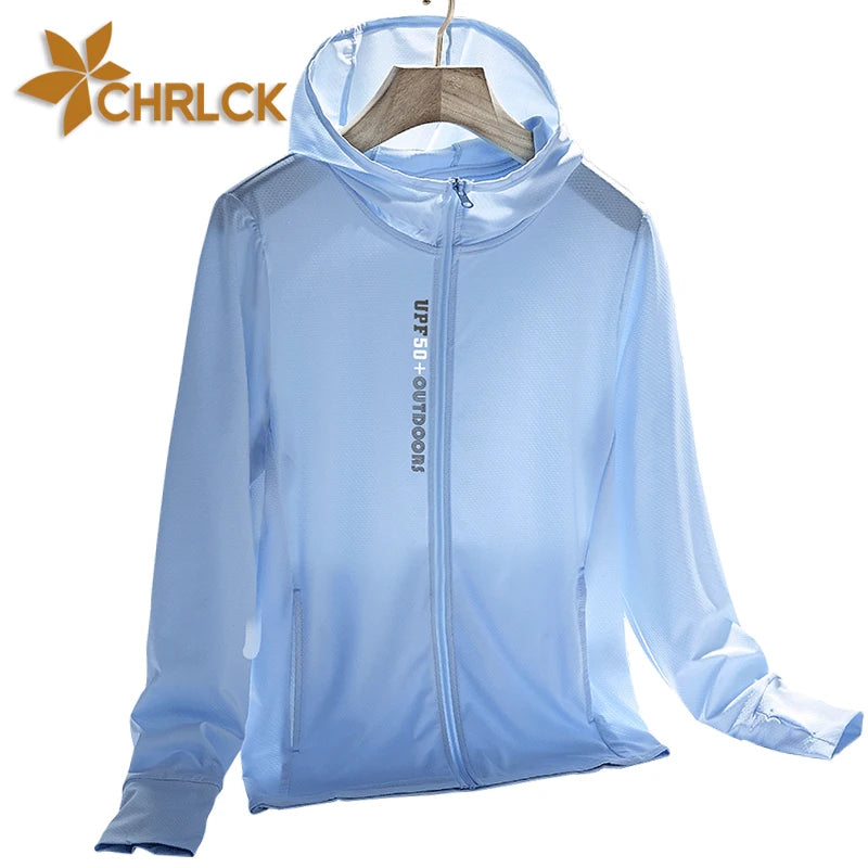 CHRLCK Men's Hiking Summer Jacket Women Camping Trekking Fishing Sun Protective Clothes Outdoor Sport Windbreaker Anti UV Coats