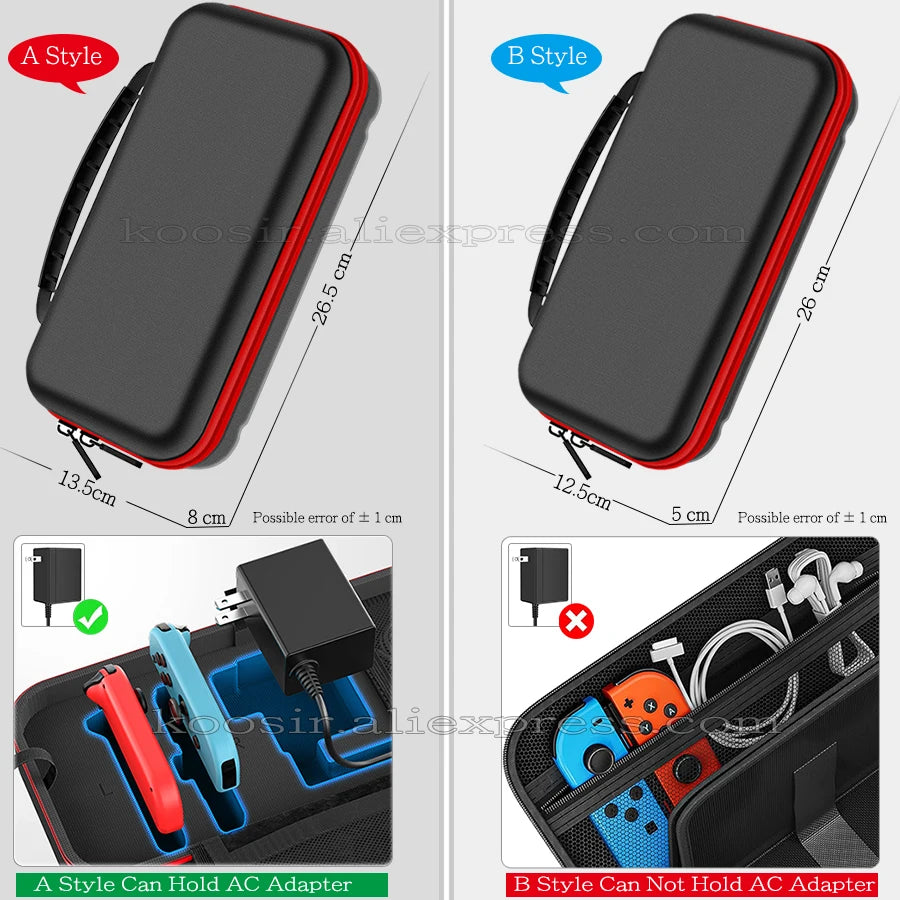 Nintend Switch Large Storage Bag SwitchOLED Portable Carrying Case Anti-Scratch Oxford Cloth Travel Bag for Nintendo Switch OLED