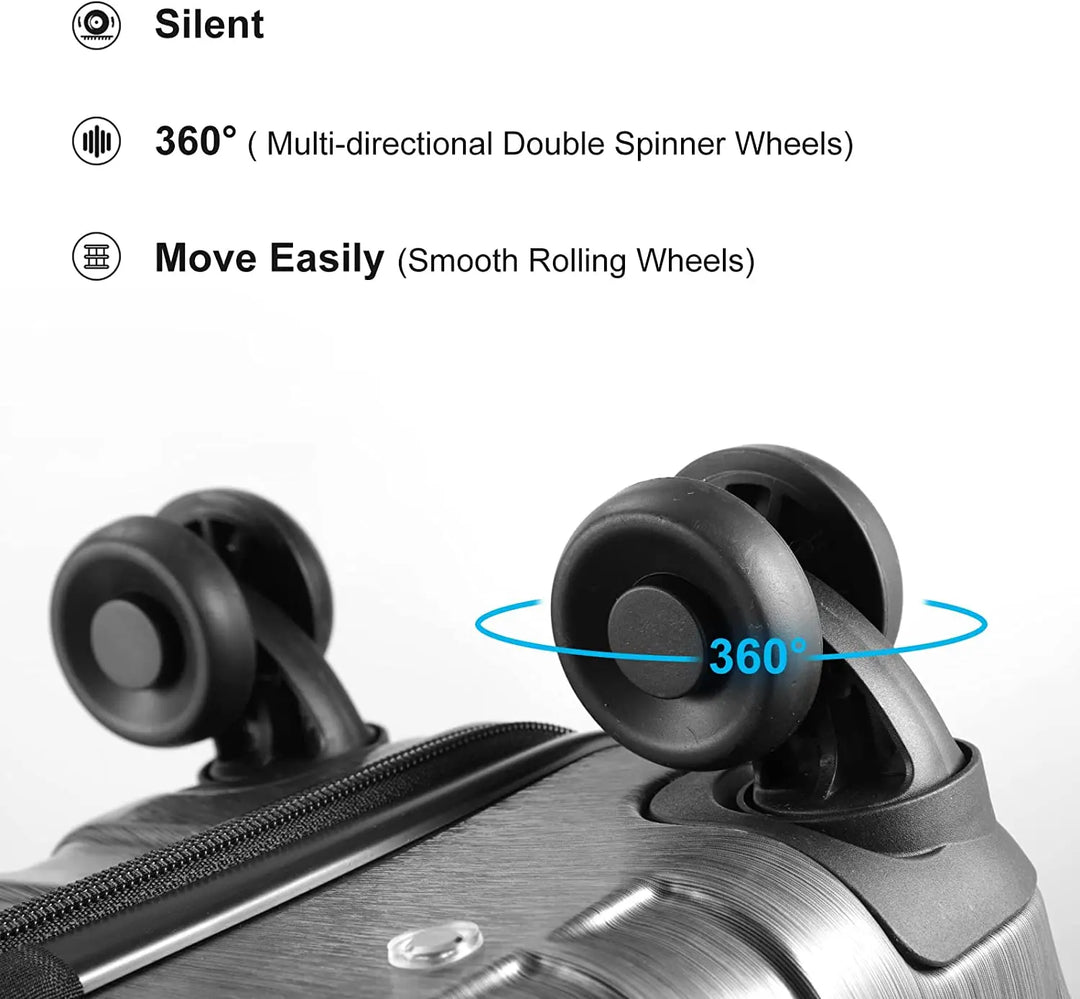 TydeCkare Carry On Cabin Luggage 20 Inch with Front Compartment & Expandable  ABS+PC TSA Approved Lock  Spinner Silent Wheels