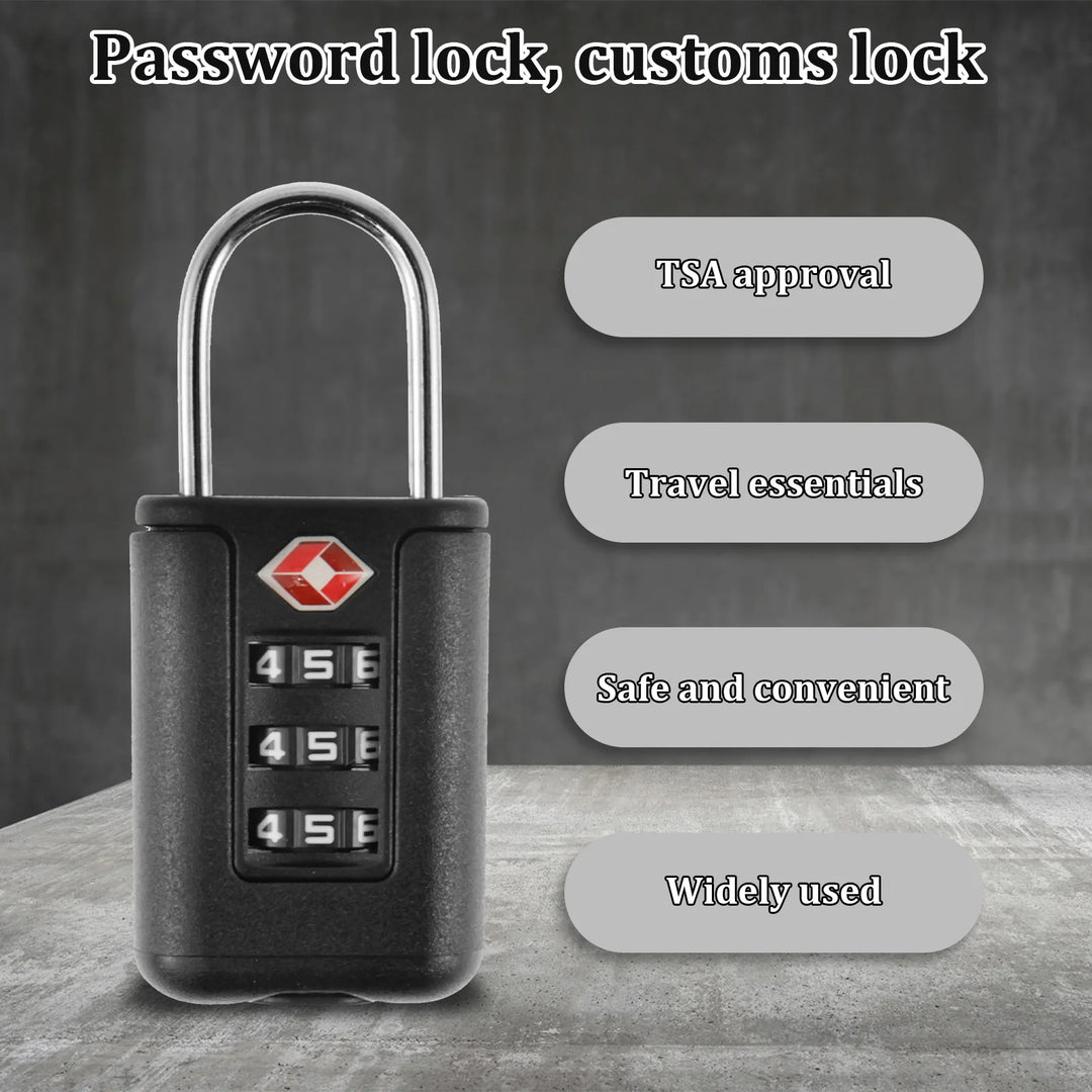 3PCS/Set TSA Approved Luggage Travel Lock 3 Digit Travel Combination Locks for School Gym Locker Luggage Suitcase Baggage Locks