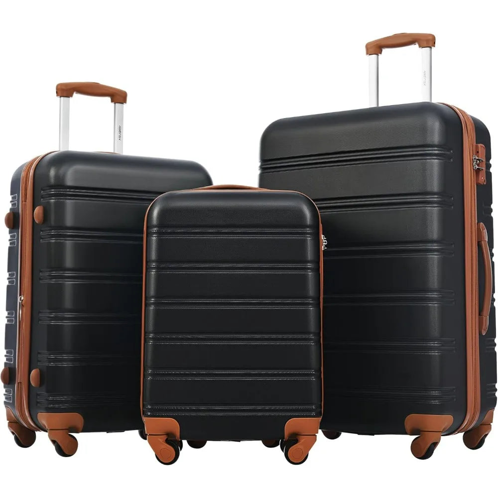 Luggage Sets of 3 Piece Carry on Suitcase Airline Approved,Hard Case Expandable Spinner Wheels