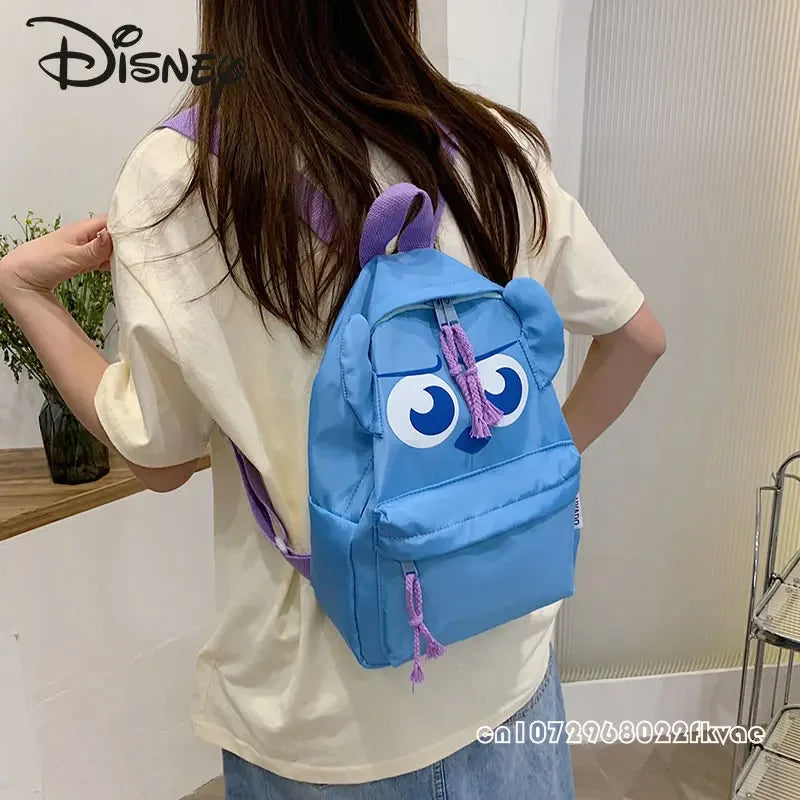 Disney Winnie Bear Children's Backpack Cartoon Cute Women's Backpack High Quality Large Capacity Solid Color Storage Bag