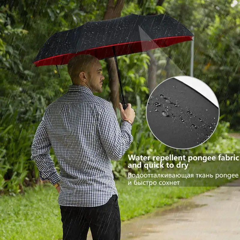 Windproof Double Layer Fully Automatic Resistant Umbrella Large Umbrellas Parasol 10K Men Women Unbrella