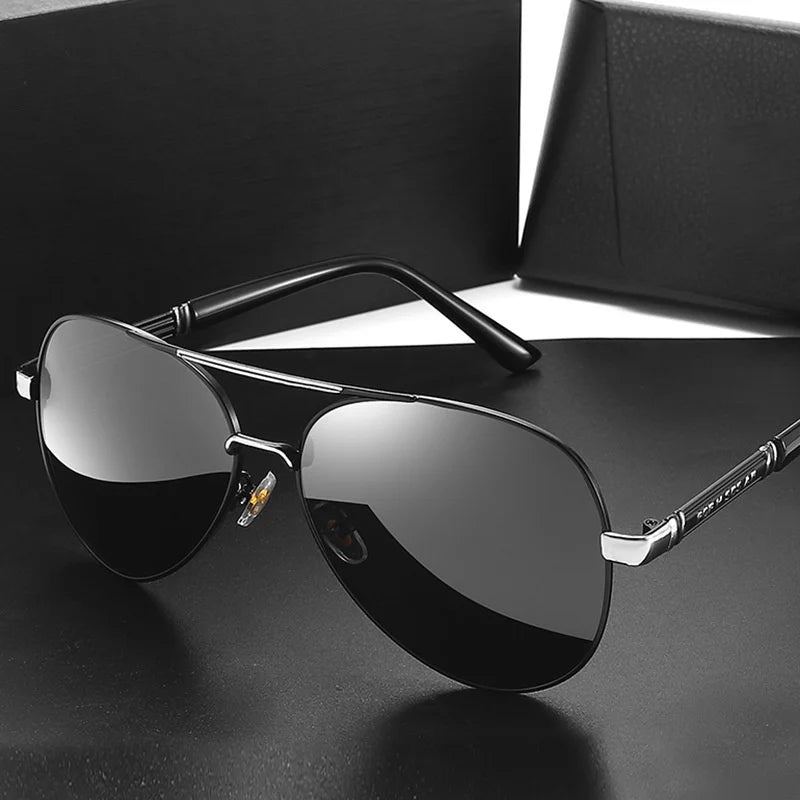 Fashion Pilot Sunglasses for Men Polarized Driving Glasses Women Metal UV Resistant Goggles Classic Unisex Sonnenbrille UV400