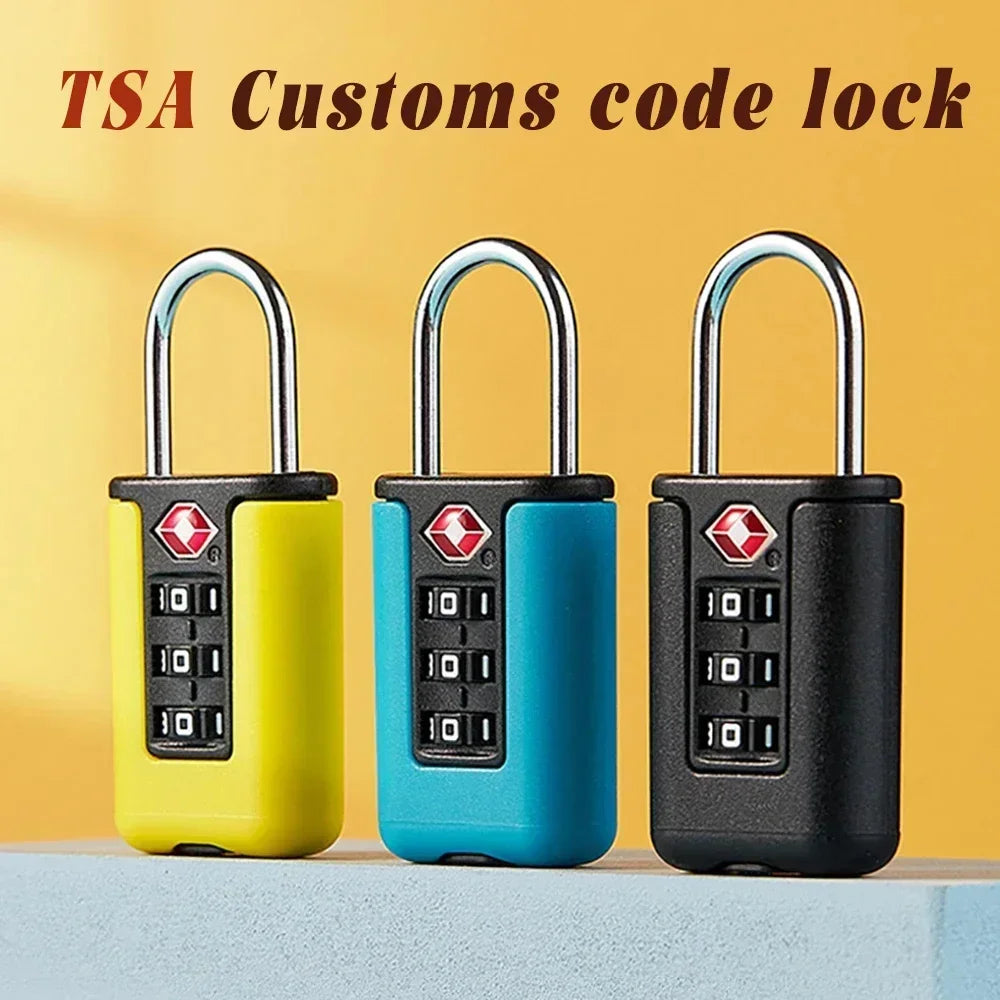 Set of 24 Premium TSA-Approved Travel Locks | Adjustable Password | Black Contrast Design | 3-Digit Combination Padlock