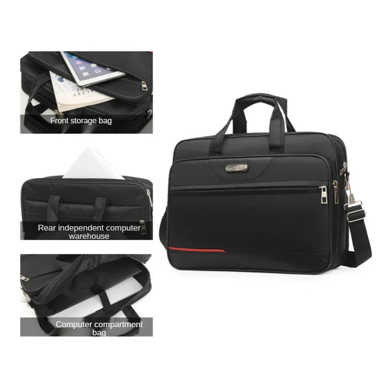 Large Capacity Men's Laptop Bag Briefcases Business Document Electronic Article Clothes Storage Pouch Shoulder  Travel Organizer