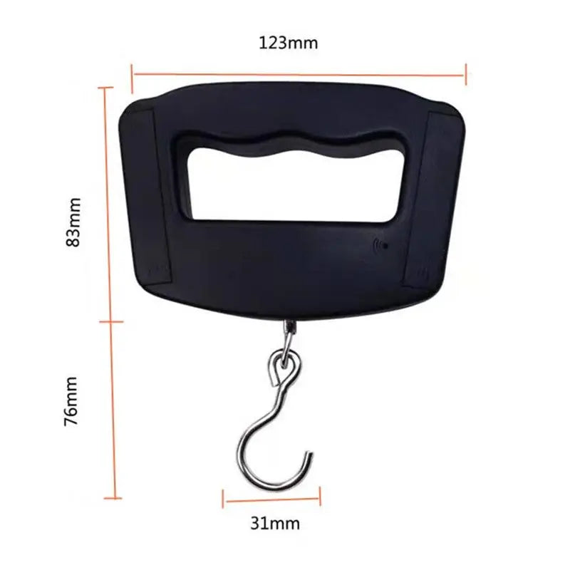 50kg/110lb Portable Scale LCD Digital Luggage Suitcase Scale Handled Travel Baggage Bag Fish Weighting Hook Hanging Scales