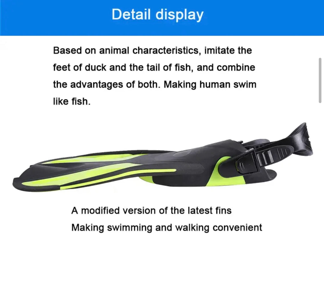 Professional Diving Equipment For Adults Snorkel Mask Combo With Fins For Snorkeling Swimming Under Water Sports