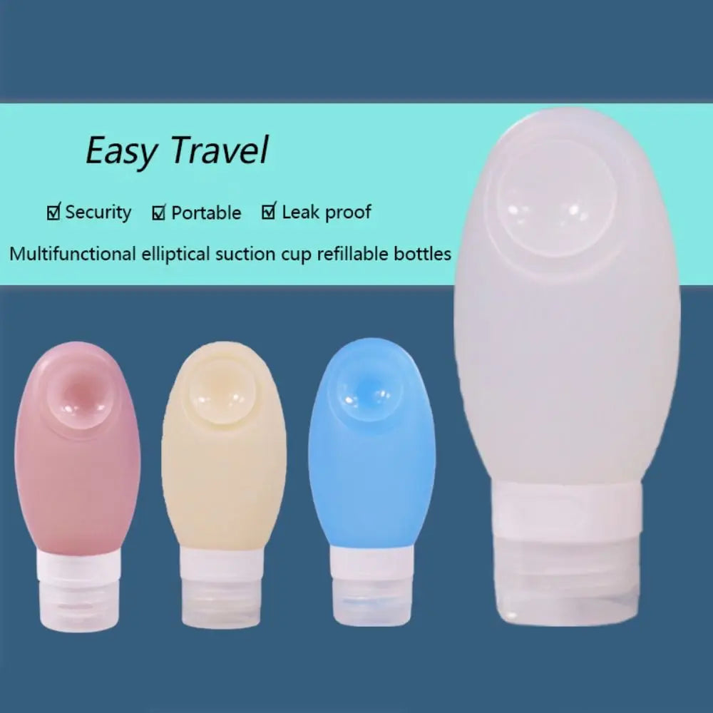 1PC 100ML Split Bottle With Suction Cups Portable Travel Silicone Empty Bottle Lotion Shampoo Cosmetic Refillable Bottles