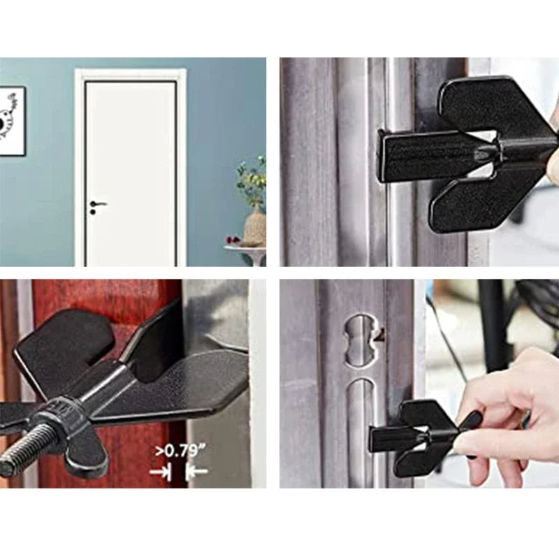 Portable Hotel Door Lock Live Alone Self-Defense Door Stop Travel Anti-theft Stopper Childproof Door Lock Safety Home Latch