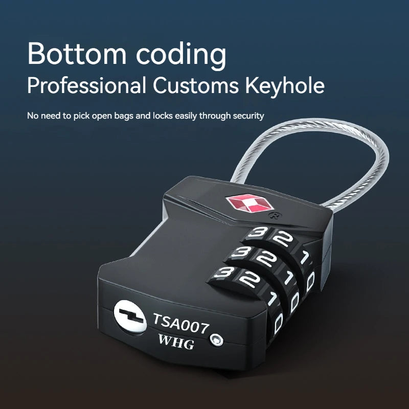 TSA Locks Customs Combination Lock for Travel Luggage Suitcase Anti-theft Code Padlock Customs Password Lock High Security