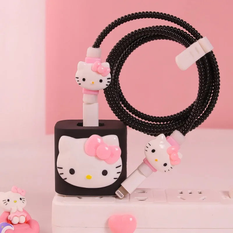 Girl Heart Cute Hellos Kittys Apple Data Protection Case 20W Charging Head Kawaii Kuromis Phone Accessories Protection