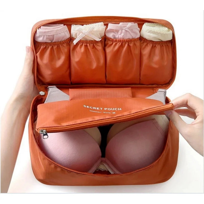 Travel Essentials Storage Bag Luggage Suitcase Pouch Zip Cases Clothes Bra Cosmetic Underwear Organizer Women's