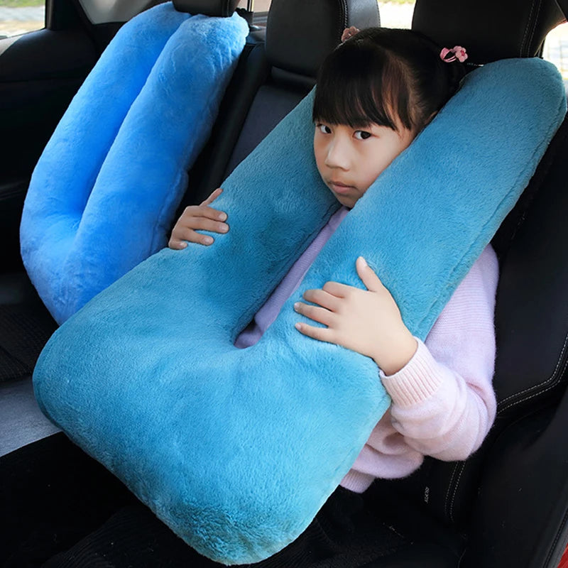 Car Pillow Safety Belts Pillows Cover Car Kids Travel Sleeping Pillows Auto Seatbelt Plush Cushion Shoulder Pad Cute Animal