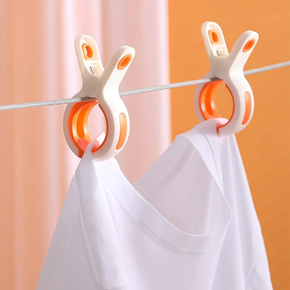 3/1pc Large Beach Towel Clips Plastic Strong Windproof Clothes Pegs Quilt Hanging Clip Reusable Non-slip Fixed Drying Clothespin