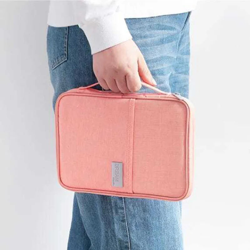 Portable Large Capacity Baby Certificate Card Holder Waterproof Pregnancy Test Storage Bag Custom Letters Passport Travel Wallet