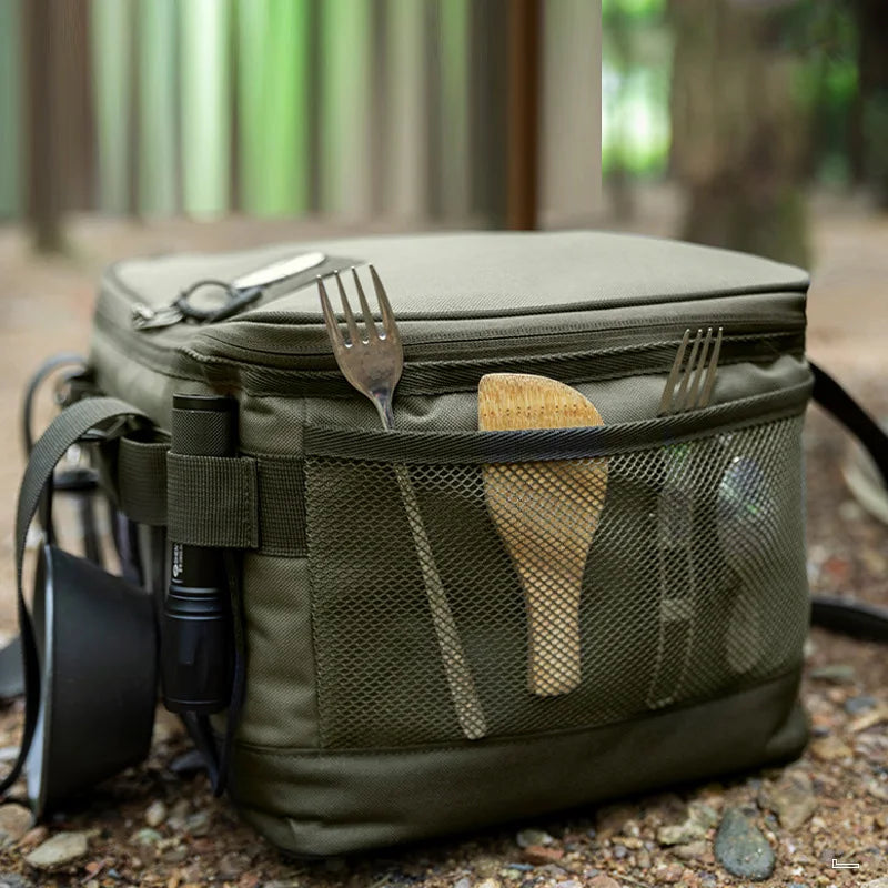 Camping Storage Bag Picnic Basket Gas Stove Gas Canister Pot Storage Bag Outdoor Tool Storage Travel Bags Camping Supplies